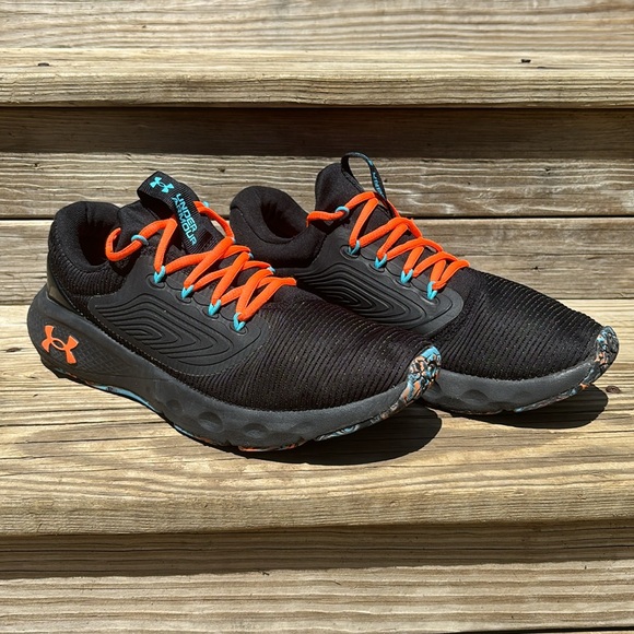 🧡🖤 Under Armour Men’s Charged Vantage 2 Marble Running Shoes, Size 8.5 - Picture 2 of 6